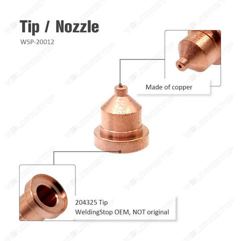 Ice-40C T Plasma Electrode Replacement Kit for Spectrum 625 Cutter PKG 15 includes copper tip nozzle 204325