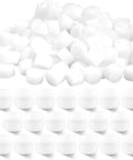 Stacks of round white sponge filters for compressor systems, highlighting bulk pack of 100, air intake replacement filters.