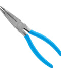 8 Inch Long Nose Pliers For Precise Grips And Craftwork, heavy duty pro grade tool with ergonomic blue handle, durable steel construction