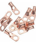 Premium 20 Piece Pack Of Heavy Duty 4 AWG Ring Terminal Lugs With 3/8 Inch Hole For Copper Wiring Electrical Power Cable Connectors Kit copper ring terminals