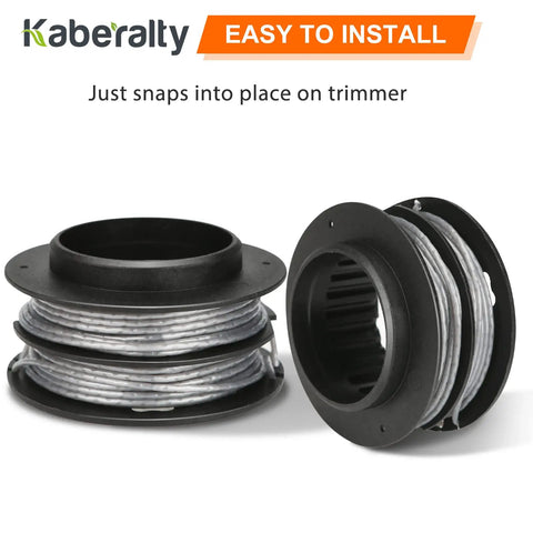 Dead Simple Replacement Trimmer Spool Fits Kobalt 40V For Kst 130X Models 0.080 Inch Bump Feed 17 Foot Dual Nylon Cord That Runs Rough Over Weeds During No Sweat Saturday Yard Work