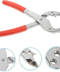 Car Door Lock Face Cap Removal Tool Set With Disassembly Clamp Pliers for Removing and Installing Lock Face Caps shown in metal