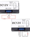 Dual Pack 12V DC Timer Delay Relay Module With 20A Capacity Programmable LED Digital Cycle Timer Plug And Play On Off Control 0ms To 999 Hours Easy Setup For Home Automation And Electronics, wiring diagram view