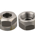 Fabaletta ER Collet Clamping Nut High 20CrMoTi Steel For CNC Milling Engraving Tool Holders BT NT MTA R8 Systems, shown from two angles.