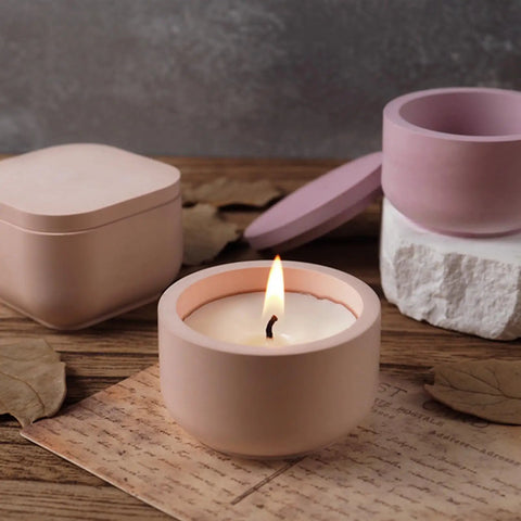 Two Sizes Silicone Candle Jar Molds With Lids For DIY Candles Soaps And Epoxy Resin Casting Pro Grade Flexible And Reusable Mold Set