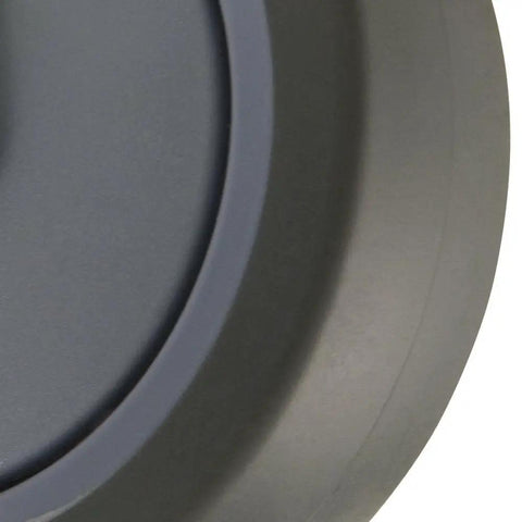 Four Inch TPR Rubber Swivel Caster Wheels Heavy Duty Non Marking Rollers For Office Furniture Carts And Healthcare Stations close-up view.