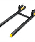 Heavy Duty Clamp On Pallet Forks 2000 Lb Capacity 60 Inch Total Length With Adjustable Stabilizer Bar for tractors and loaders