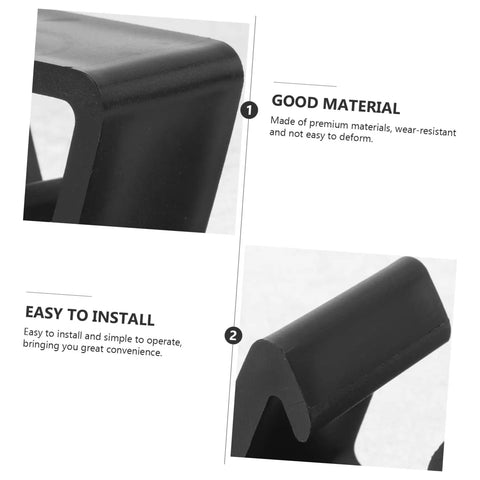 Close-up of black Rattan Furniture Clips For Outdoor Sectional Sofas And Chairs, showcasing material and installation ease.