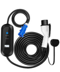 Portable Level 2 EV Charger With 10A 16A 20A 24A 32A Options CEE Plug IP67 Waterproof Fire Resistant Safety Protections Timer Wallbox Style
