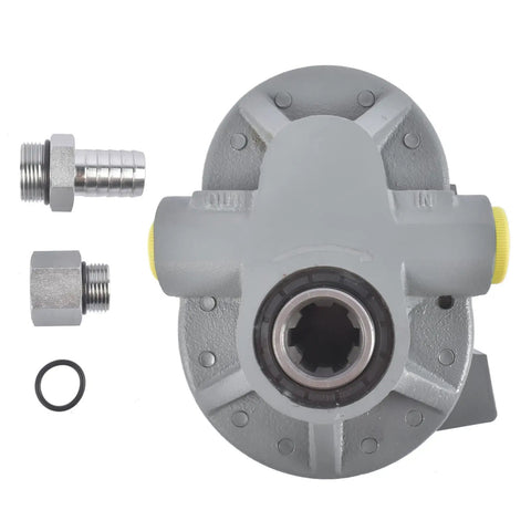 Top view of 16.6 GPM Hydraulic Pump and Motor Pack for Beefy Lifts and Machinery, 540 RPM, 2250 PSI with fittings
