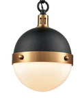 Harmelin Mini Pendant Light Sleek Matte Black Finish With Frosted Glass Globe 1 Light Adjustable Ceiling Pendant