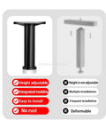 Black Adjustable Sofa And Table Legs Heightening Bracket Set For Bed Frames And Furniture Support With Stem Casters And Foot Pads 20 To 35 Cm Workhorse Great for Sofas Tables Beds And Desks In Any Room With Durable Build And Easy Height Adjustment showing height adjustable feature