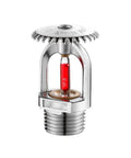 Premium Automatic Fire Sprinkler Head With One Inch Thread And 155 Fahrenheit Heat Trigger For Upright Systems, chrome threaded brass design.