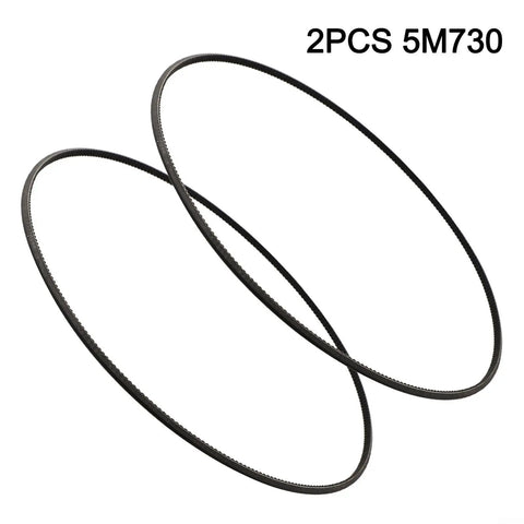 Top Quality 2 Pack 5M730 Polyurethane Motor V-Belt For Harbor Freight 9X20 Lathe Machine Drive Belt Replacement Kit To Cut Noise And Vibe Smooth, 2PCS 5M730