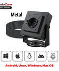 1080P HDR USB Camera Module With Autofocus 30fps 78 Degree Wide Angle UVC Mini Webcam, metal body with cable, logo icons visible