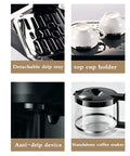 Serious Upgrade For Your Daily Grind With This 2 In 1 Coffee Maker And Espresso Machine featuring detachable drip tray and cup holder.