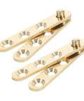 Two Pairs Copper Hidden Door Pivot Hinges With Noise Reduction And Wide 90 To 360 Degree Rotation For Cabinet Doors, Furniture And Windows