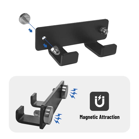 Keep Your Workbench Tight With These Heavy Duty Magnetic Chuck Key Holders That Snap Fast To Metal Frames So Ya Never Hunt Down Missing Bits Between Rush Jobs On The Daily Grind, black steel tool holder with strong magnets.