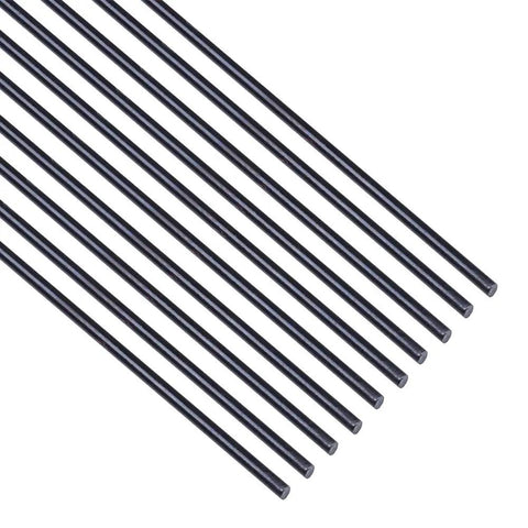 1.2mm by 120mm Steel Z Style RC Push Pull Rods Set, Durable Black Replacement Linkage Rods for Model Aircraft and Boats, Ideal for Servo Systems, Easy Fit, 10 Pack displayed in a row