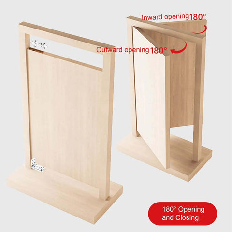 Beefy Heavy Duty Hidden Door Hardware for Wood Secret Door Bookcase with 600 Pound Load and 180 Degree Rotation