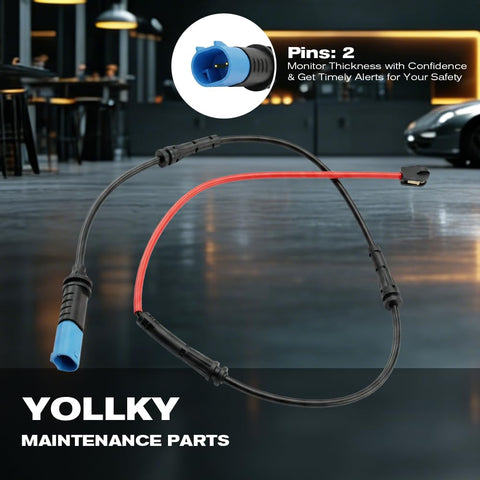 YOLKY front brake pad wear sensor for BMW, blue 2-pin connector, 1-pack