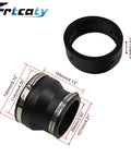 Frtcaty 4" to 3" Black PVC Reducer Coupler & Gate Valve Bushing with 2pcs Clamps RV Plumbing Compatible with PVC Pipe Coupler Adapter RV Sewer