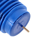 Close-up of the 5 inch blue rubber head of the No Sweat 5 Inch Rubber Pattern Paint Roller For Walls Easy Diy Decorating Tool.