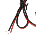 Wires of a Straight Up Heavy Duty 24V Electric Linear Actuator With 30mm Stroke And 150N Thrust IPX4 splash rated design.