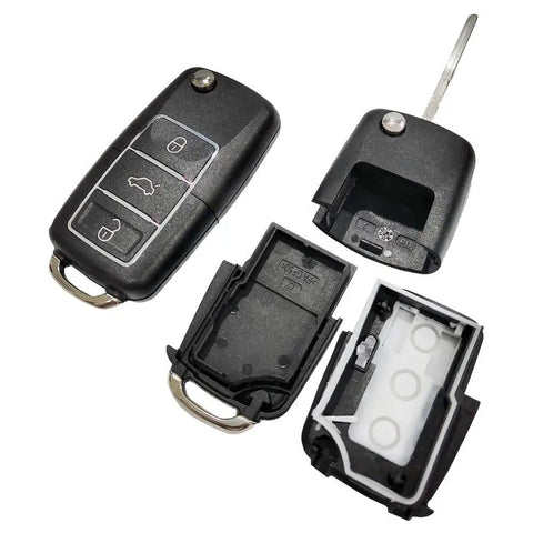 Lowkey Discreet Car Key Diversion Safe With Hidden Secret Compartment Stash Box Decoy Key Fob disassembled showing compartments.