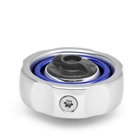 1/4 Inch Drive Gimbal Ratchet With 72-Tooth Mechanism, Five-Degree Swing Arc, Anodized Aluminum Finish, top view