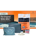 Go Anywhere Portable Toilet Kit For Camping And Travel With NASA Gelling Powder Gel Waste Bag System package contents displayed