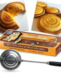 Retro 1945 Style Handheld Cast Aluminum Sandwich Maker And Pie Iron Grill Perfect For Campfire Cooking with toasted sandwich.