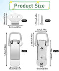 Stainless Steel Spring Loaded Toggle Latch Set Four Pack With Screws Heavy Duty Metal Locking Latch product size dimensions
