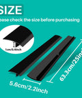 25 Inch Silicone Gap Filler For Stove And Counter High Heat Resistant Kitchen Gap Cover Matte Black Dishwasher Safe Easy Clean No Mess Between Stove And Counter, showing dimensions and thickness.