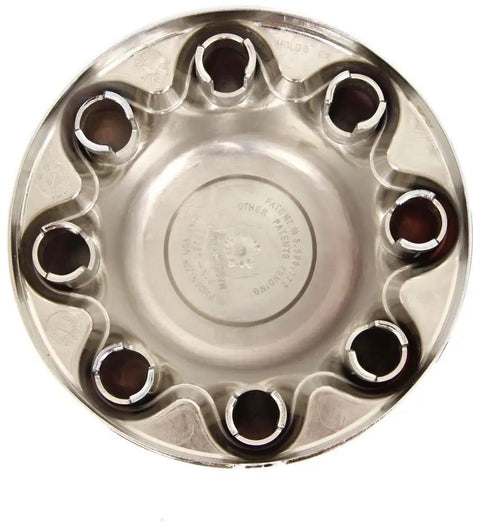 Set Of 4 Chrome Plated Trailer Hub Covers For 16 Inch Wheels, ABS Plastic Quick Trim, Fits Eight 13/16 Inch Lug Nuts On 6.5 Inch Bolt Circle