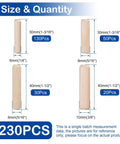 Wood Dowel Pin Set Kit For Woodworking And Furniture Repair Four Size Dowel Set With 230 Pieces And 6x30mm 8x30mm 8x40mm And 10x40mm Great For DIYers And Pros Alike For Quick Fixes Craft Projects And Heavy Furniture Repairs With Smooth Sanded Finish.