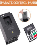 2.2kW 380V VFD Inverter Drive for Single to 3 Phase CNC Spindle Motor with separate control panel and PWM control display