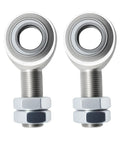 2 Pieces Steering Shaft Support Set With Three Quarter Inch Right Hand Thread Spherical Heim Joint And Jam Nut, Heavy Duty Steel Construction For Stabilized Steering And Easy Install, shown front view