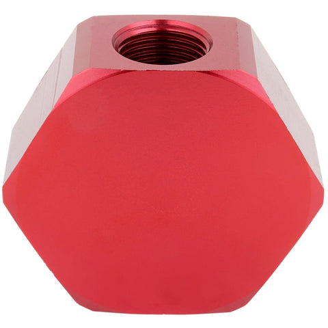 Three In One Three Eighths Inch FNPT Hose Manifold For Air Compressors And Pneumatic Systems with durable red multi-port block