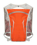 Back view of orange Hydration Pack For Runners Lightweight Hydration Backpack With Water Reservoir And On The Go Hands Free Sip Valve