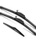 Three Piece Windshield Wiper Blade Set For Outlander Sport 2011 Through 2024 With 24 Inch 21 Inch And 10 Inch Blades All Weather Replacement No Streaks EZ Install OEM Quality Auto Parts