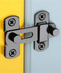Heavy Duty Stainless Steel Sliding Bolt Door Latch Featuring Smooth Auto Return Flip Lock For Tough Patio Barn Gate on colorful doors.