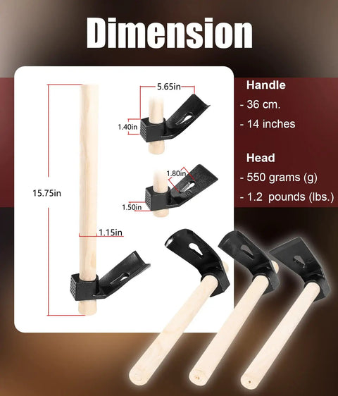 Carving Adze Set For Bowl Making With Straight Adze Large Curve Adze And Small Curve Adze dimensions and weight details