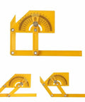 Top Shelf Dead On Accurate Plastic Protractor Angle Finder With Measuring Arm Ruler Tool Features 0 To 180 Degree Range in bold yellow