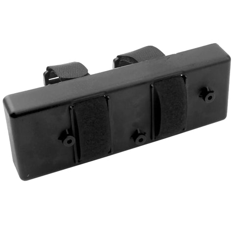 Plastic RC Car Battery Tray Case For 2S Lithium And 7.2V NiMH Battery Fits One Tenth Scale Axial SCX10 RC4WD D90 Traxxas TRX4 Cars Black Beefy Durable Tray With Two Straps