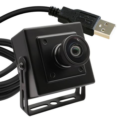 Front view of Lightning Fast USB Cam For PC With 1080p 60fps, 720p 120fps, 360p 260fps, featuring 120-degree lens and USB connection.