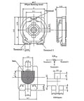 Dimensions and schematic diagram of Pack Of Ten SMD Trimmer Potentiometers 10K Ohm Adjustable Resistors for PCB layout.