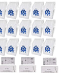 15 packs Air Clean dust bags and filters for GN Vacuum, compatible with Classic C1, C2, C3, S6000-S6999, S4000-S4999 Series
