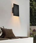 Black Wall Lights for with Switch,Nature Wood Wall Lamp Modern Design, Vintage LED sconce with up and down lighting on wall.