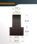 Vacuum Hose Reducer Adapter From Two And Half Inch OD To One And Half Inch ID dimensions diagram for dry and wet vacuums.